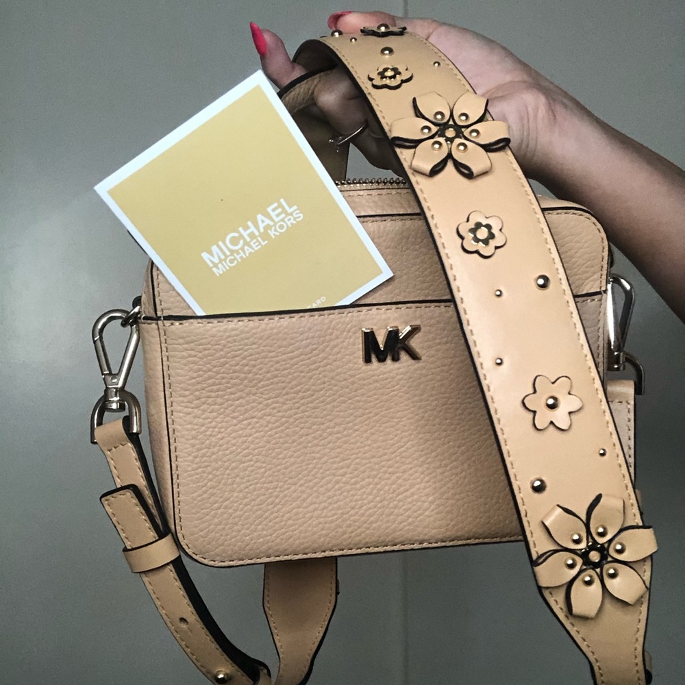 Michael Kors Mini Floral Guitar Strap Crossbody
